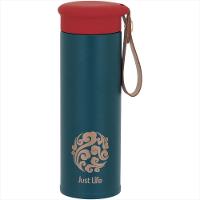 Garrafa Térmica 20x6x6 cm 450ml Inox Verde Parede Dupla Just Life - GS - 1