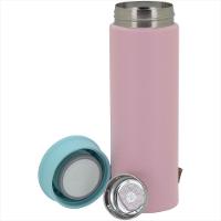 Garrafa Térmica 20x6x6 cm 450ml Inox Rosa Parede Dupla Just Life - GS - 3