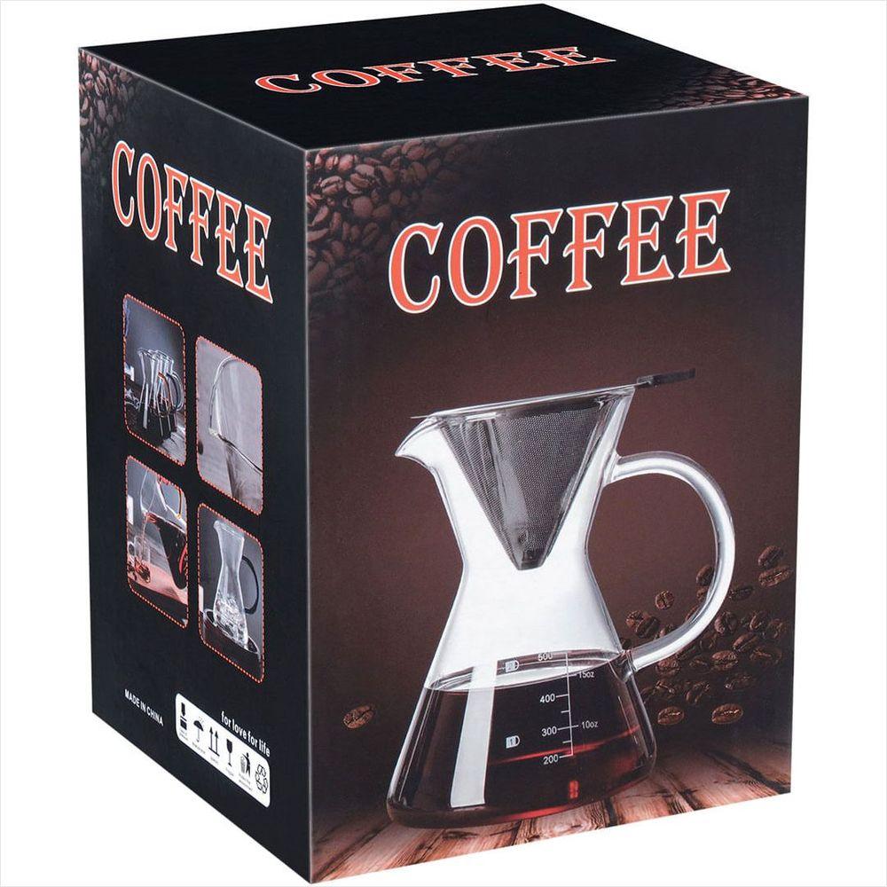 Cafeteira com Filtro 17x16x12 cm 600ml Borosilicato Transparente Kanne - GS - 2