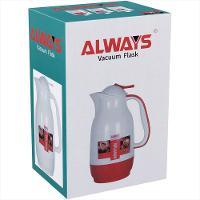 Garrafa Térmica 25x13x13 cm 1L Plástico Vermelho Ampola Vidro Alwa - GS - 2