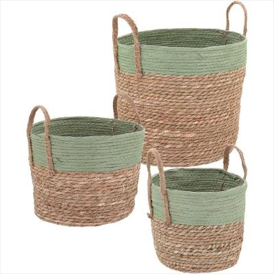 Cesta Fibra Verde 3 Peças Zagora - GS