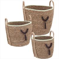 Cesta Fibra Verde 3 Peças - Abigail - GS - 1