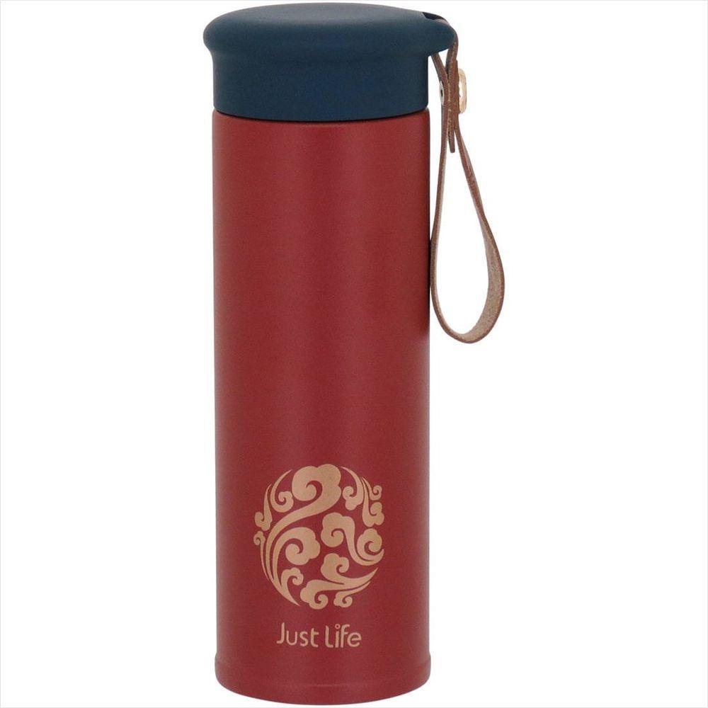 Garrafa Térmica 20X6X6 cm 450ml Inox Laranja Parede Dupla Just Life - GS - 1