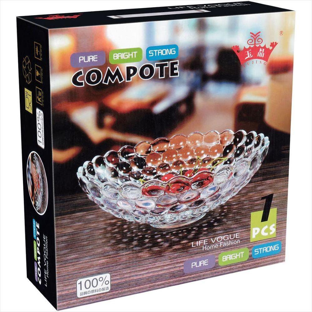 Centro de Mesa 10x30x30 cm Cristal Eco Transparente Montreal - GS - 2