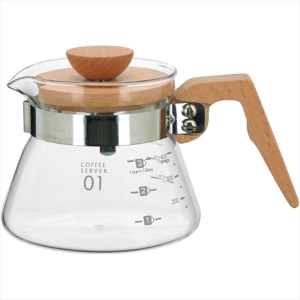 Cafeteira 400ml Borosilicato Tampa Madeira Balzac - GS - 1