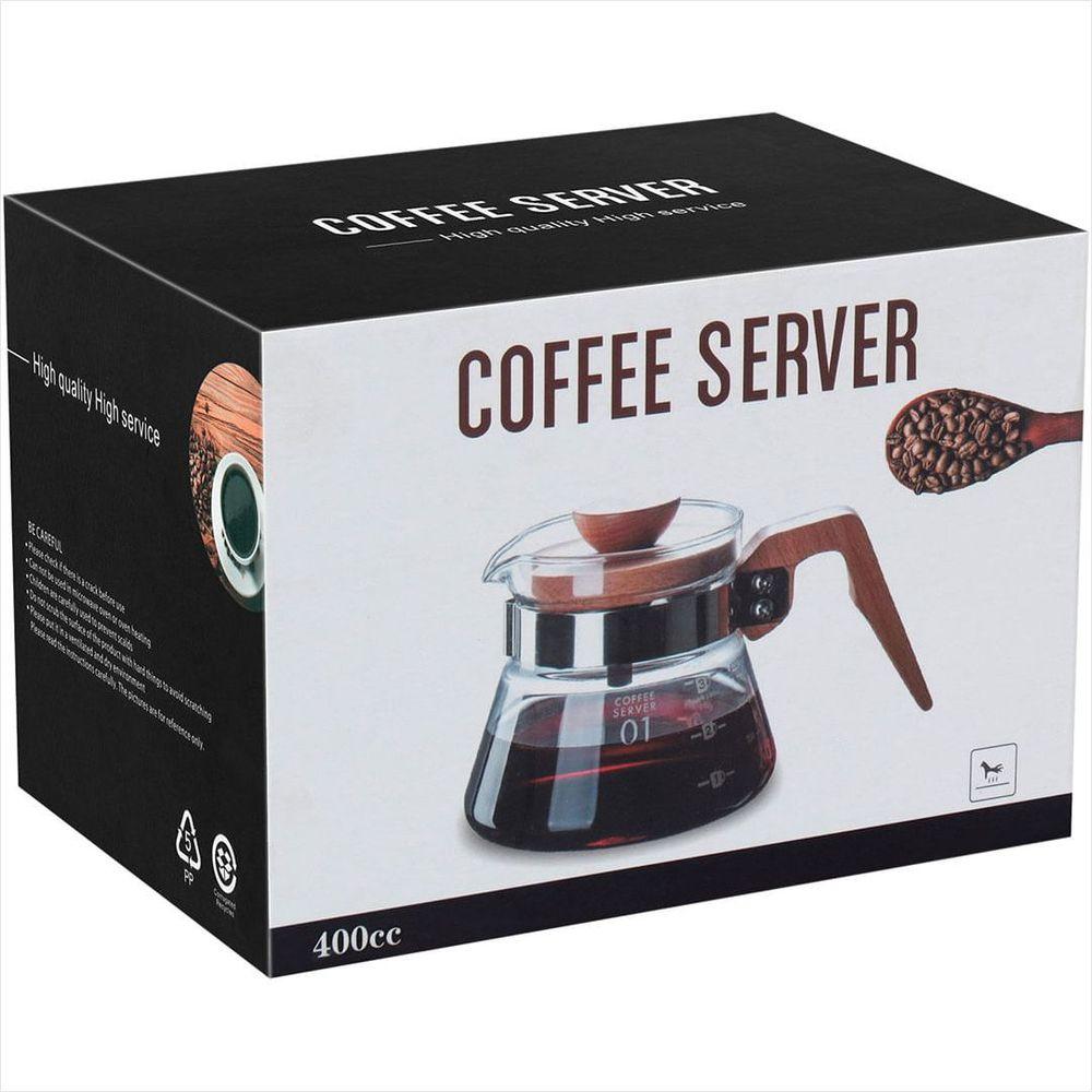 Cafeteira 400ml Borosilicato Tampa Madeira Balzac - GS - 2