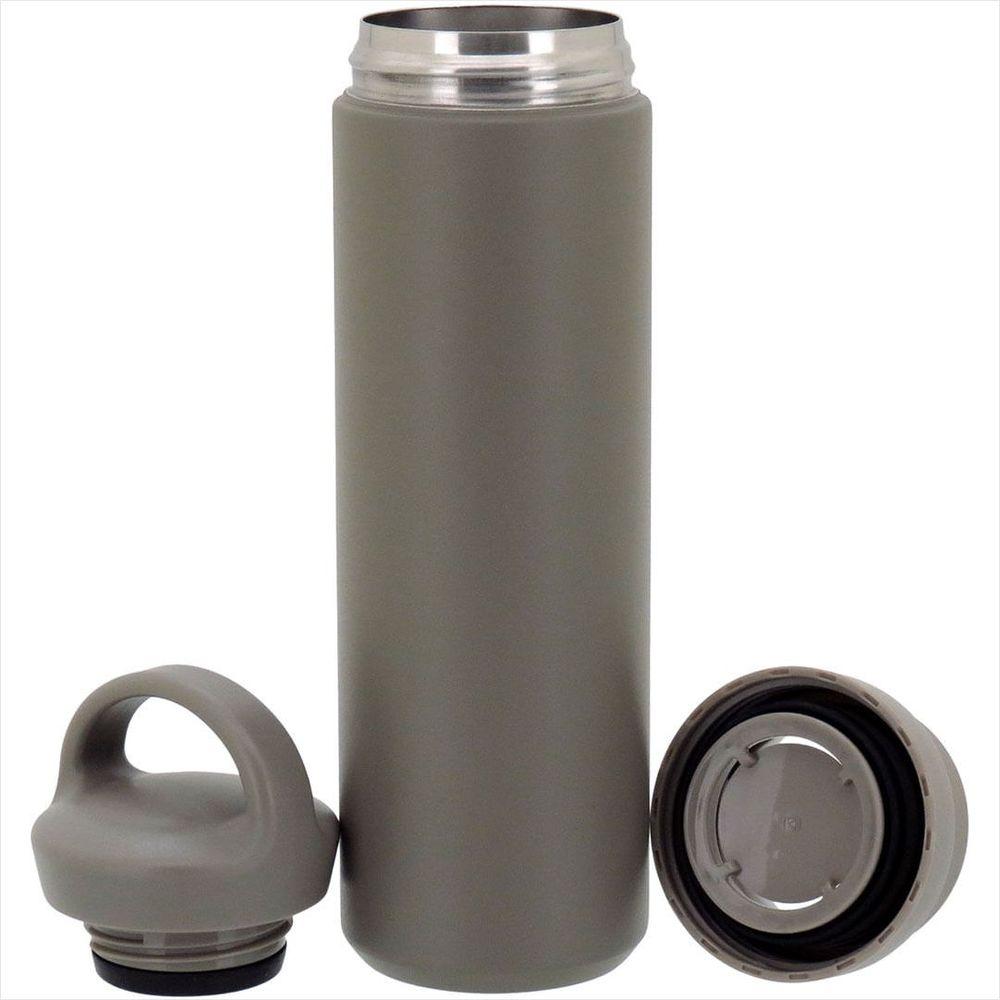 Garrafa Térmica 26x7x7 cm 480ml Inox Verde Parede Dupla Kettlebell - GS - 2