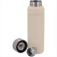 Garrafa Térmica 23x7x7 cm 500ml Inox Branco Parede Dupla Just Life - GS - 2