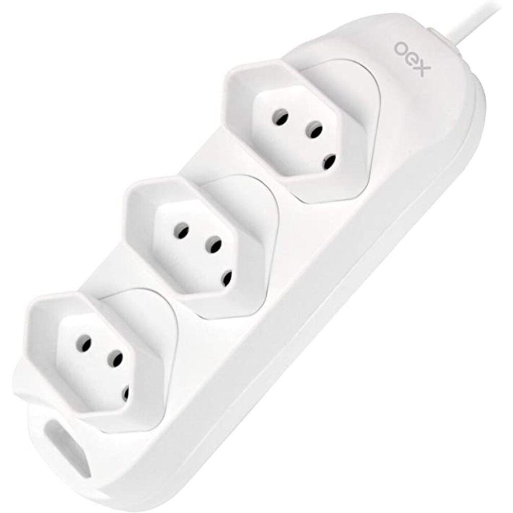 Tomada Multipla Com 3 Entradas Removíveis Oex Tm100 Branco - 4