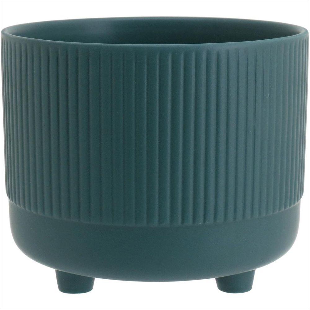 Cachepô 11x13x13cm Cerâmica Verde GS - 1