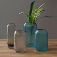 Vaso 20X13X13Cm Vidro Azul Gs - 5