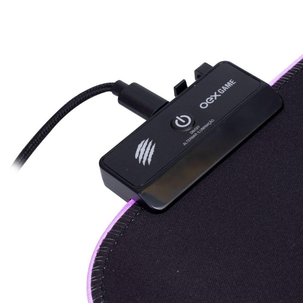 Mousepad Gamer Com Led - Big Glow Mp311 Speed - Grande Preto - 1