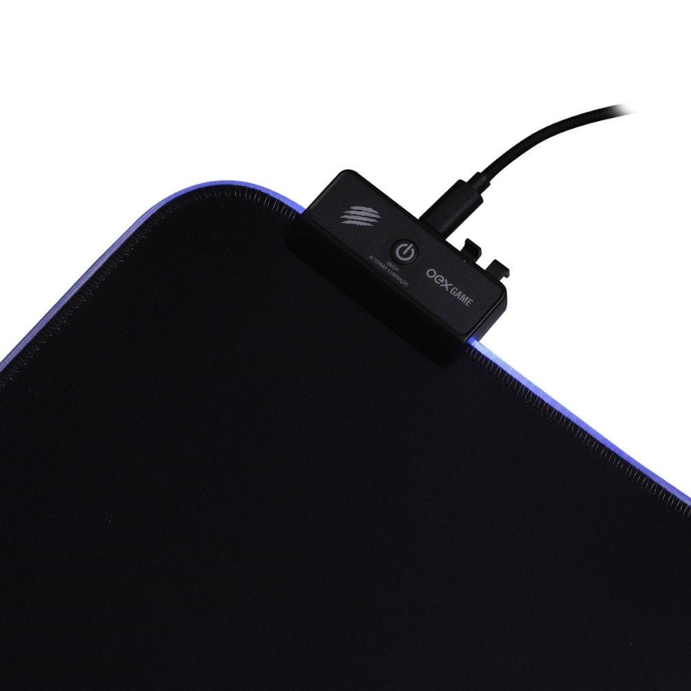 Mousepad Gamer Com Led - Big Glow Mp311 Speed - Grande Preto - 2