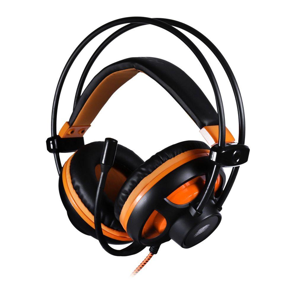 Headset Gamer Argos - Virtual Surround 7.1 E Multiplataforma - Oexgame Preto Com Laranja - 1