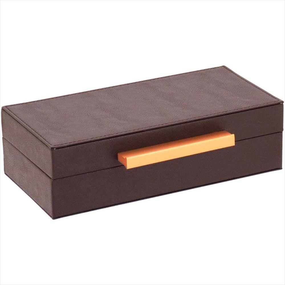 Caixa Organizadora Sintético Marrom 3 Peças - Home&amp;Co - 4