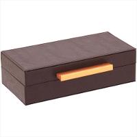 Caixa Organizadora Sintético Marrom 3 Peças - Home&amp;Co