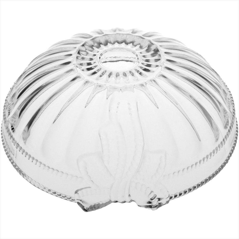 Centro Mesa Vidro Transparente 9x24x24cm GS - 4