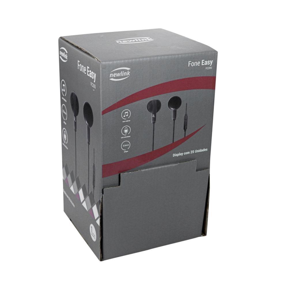 Display Com 25 Fones De Ouvido Newlink Easy Fc205 Preto - 1