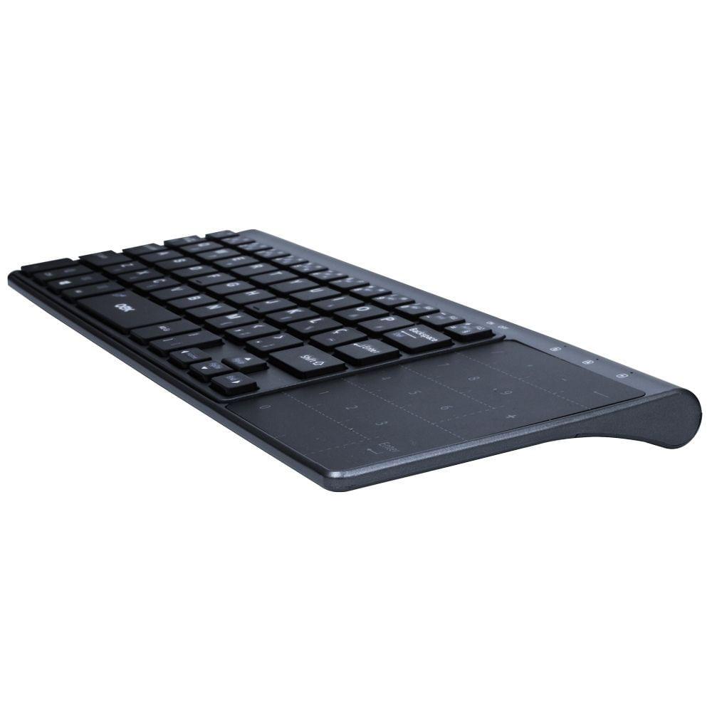 Mini Teclado Bluetooth Touchpad Oex Premium Tc503 Chumbo - 3