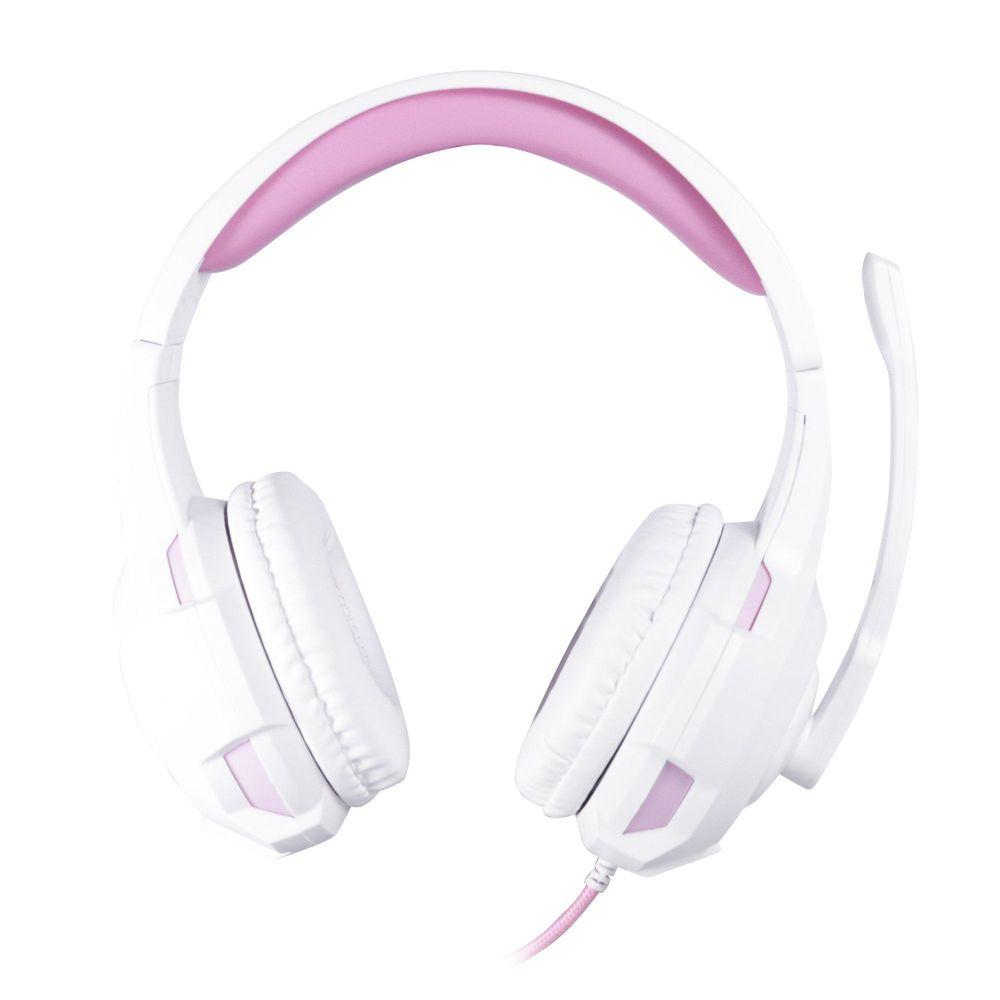 Headset Gamer Multiplataforma- Gorky Hs413 - Oexgame Branco E Rosa - 1