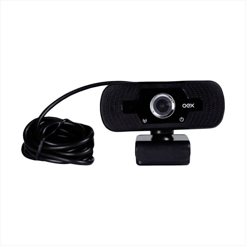 Webcam 1080P Full HD com Microfone Unidirecional - Plug And Play Preto - 2