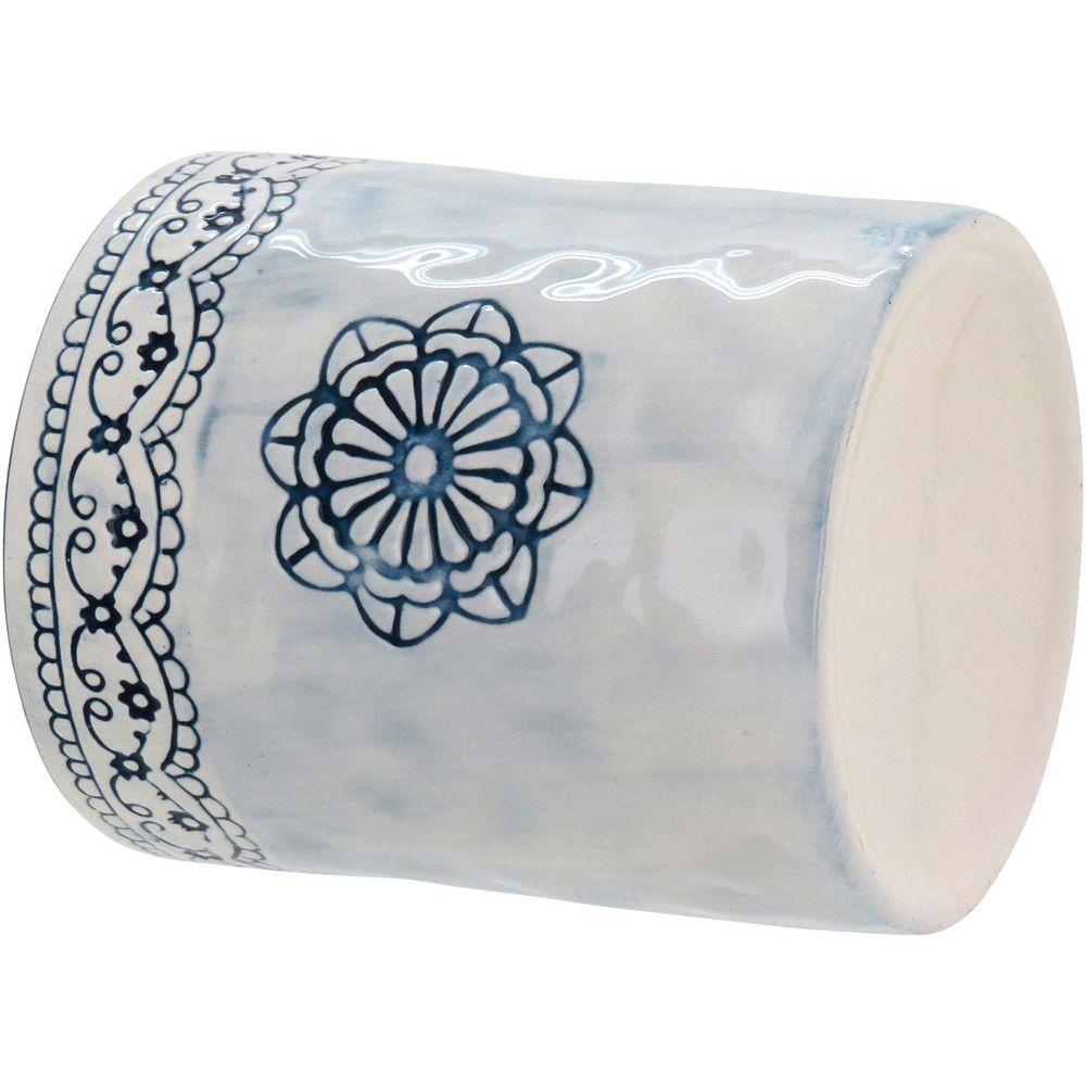 Cachepô Cerâmica Azul - 4