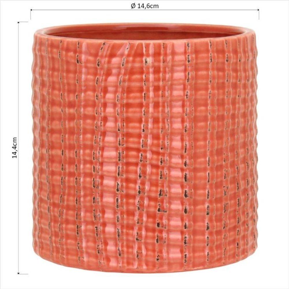 Cachepô Cerâmica Laranja GS - 4