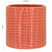 Cachepô Cerâmica Laranja GS - 4