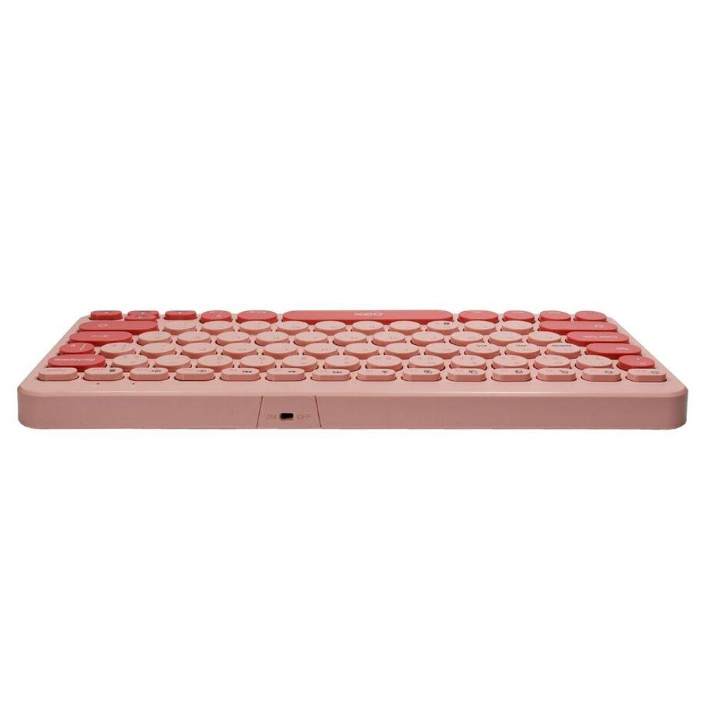 Teclado Multimídia Retrô Conexão Bluetooth Abnt2 Rosa OEX - 2