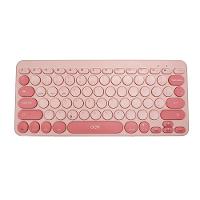 Teclado Multimídia Retrô Conexão Bluetooth Abnt2 Rosa OEX - 1