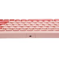 Teclado Multimídia Retrô Conexão Bluetooth Abnt2 Rosa OEX - 3