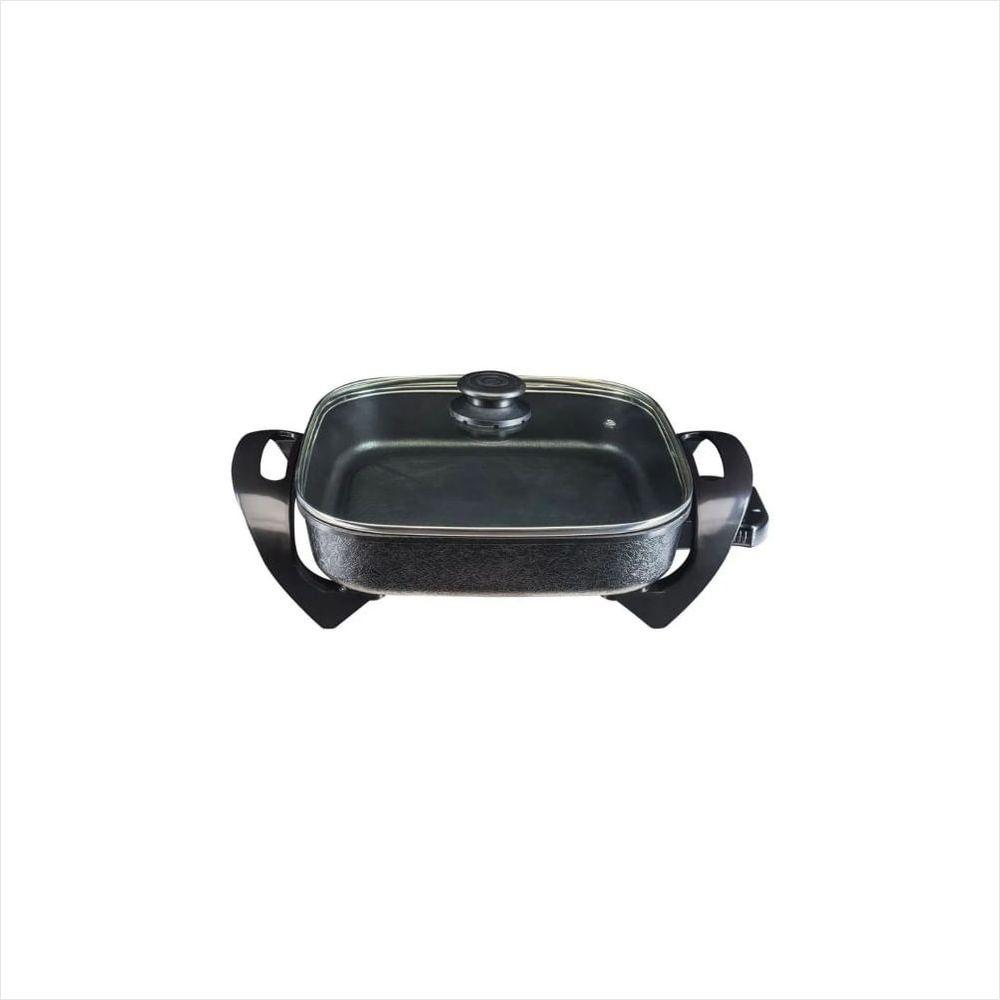 Panela Elétrica Mangiare Preta Quadrada 30cm 1500W 220V Agratto - 1