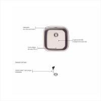 Cuba Retangular Inox Acetinado Maxi 40X40 R9 Tramontina - 2