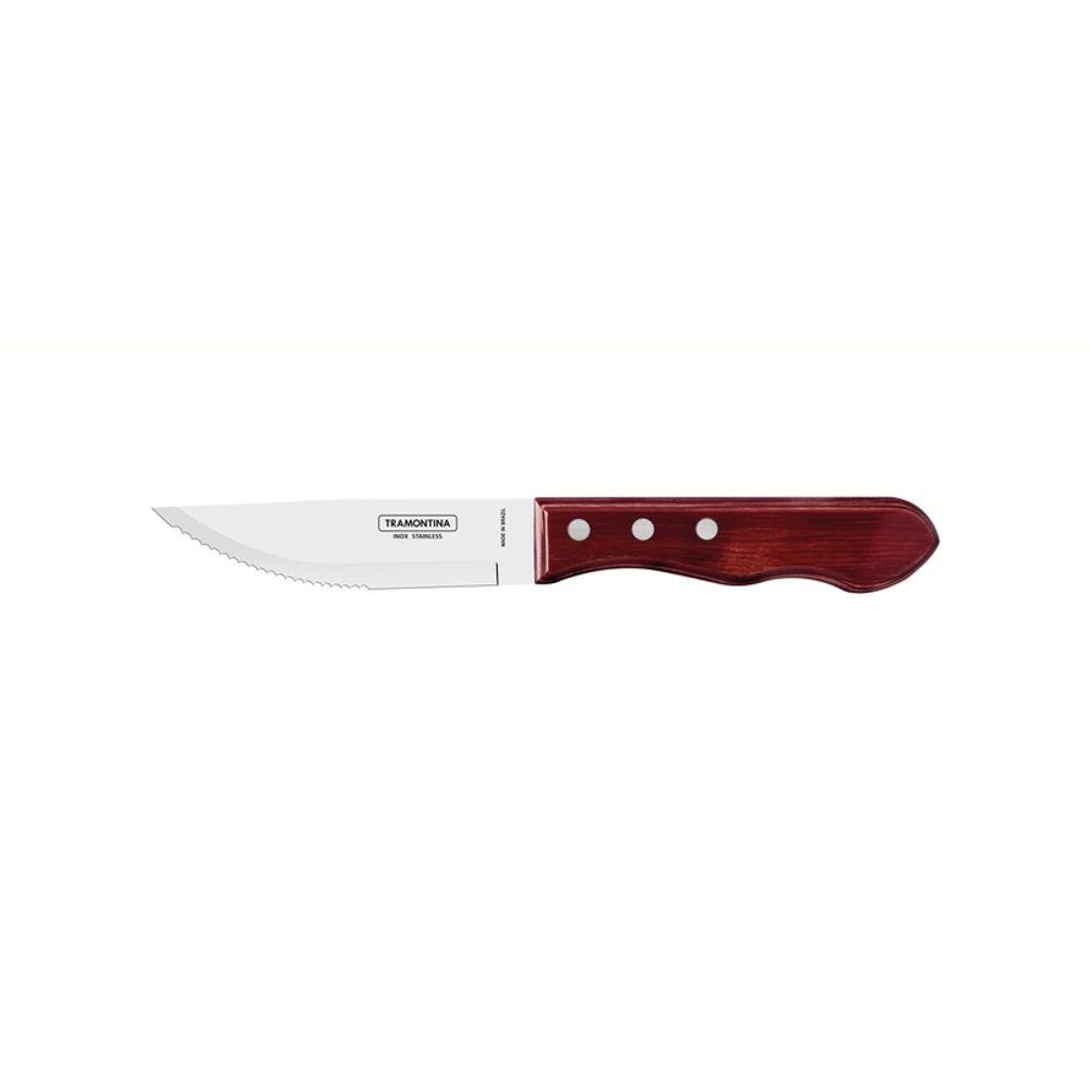 Faca Churrasco Jumbo Inox 5 Polywood Vermelho Tramontina - 1