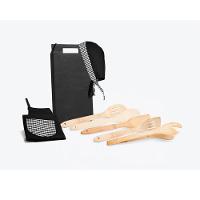 Conjunto De Utensílios Em Bambu 30 Cm E Acessórios - 8 Peças - 1