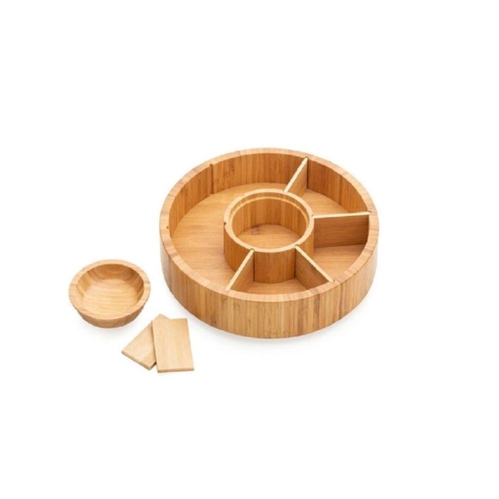 Petisqueira Giratória Em Bambu - 7 Div. Welf - 1