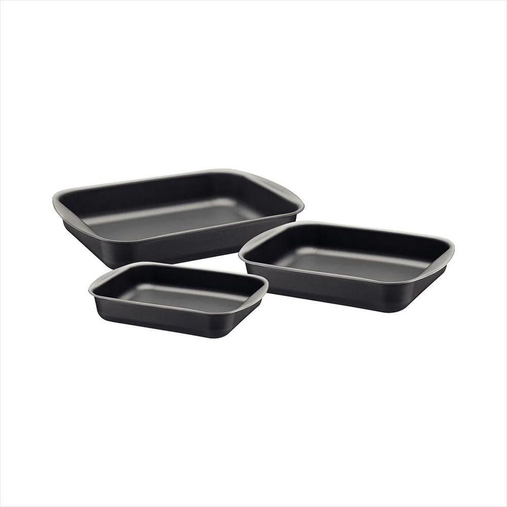 Jogo de Assadeiras com Revestimento Interno Antiaderente Grafite Tramontina - 1