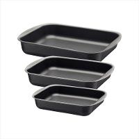 Jogo de Assadeiras com Revestimento Interno Antiaderente Grafite Tramontina - 2