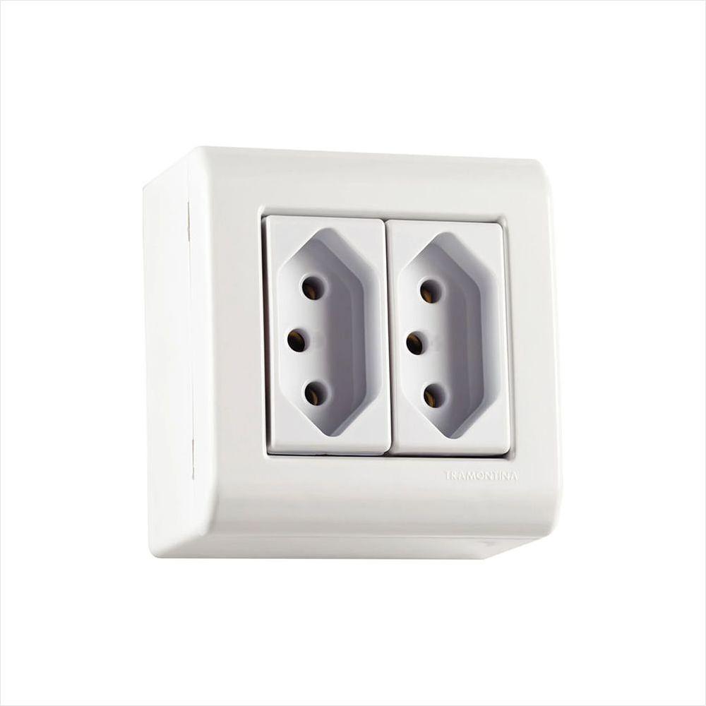 Caixa Com 2 Tomadas 2P+T 10A/250V - 1
