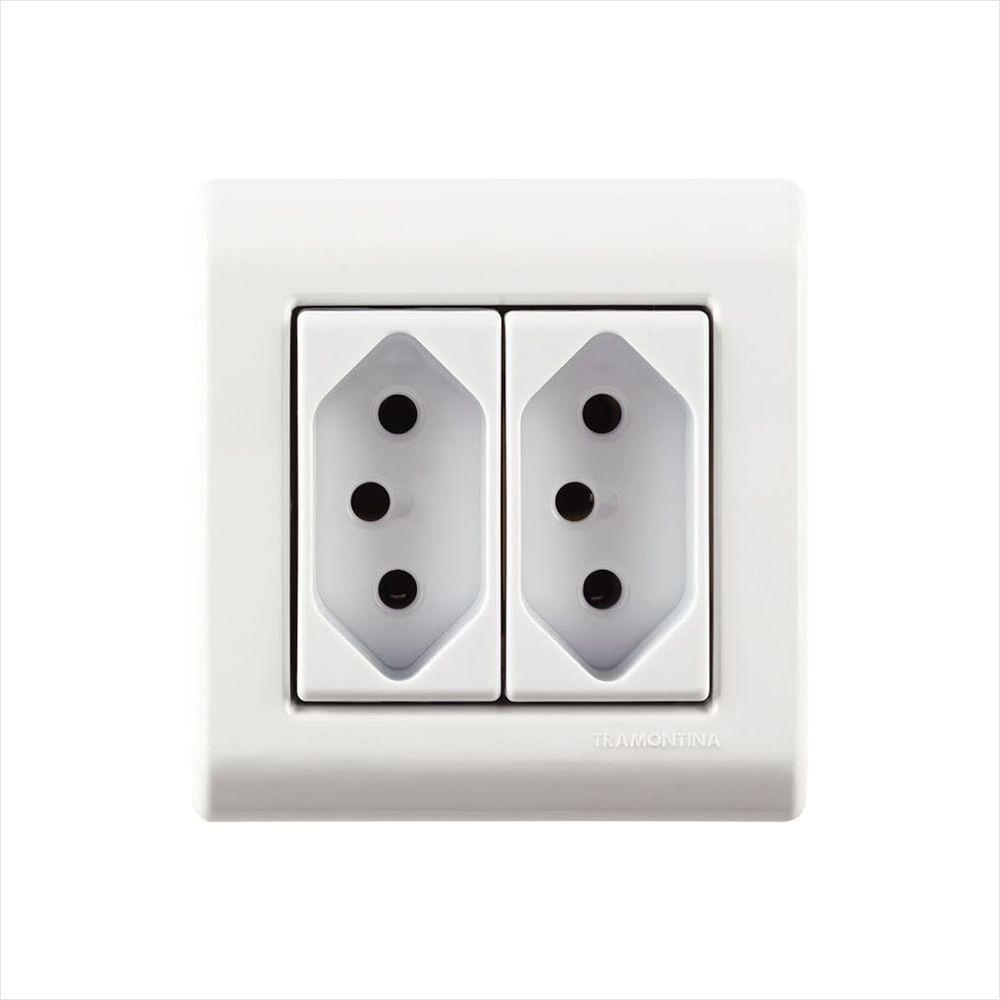 Caixa Com 2 Tomadas 2P+T 10A/250V - 2