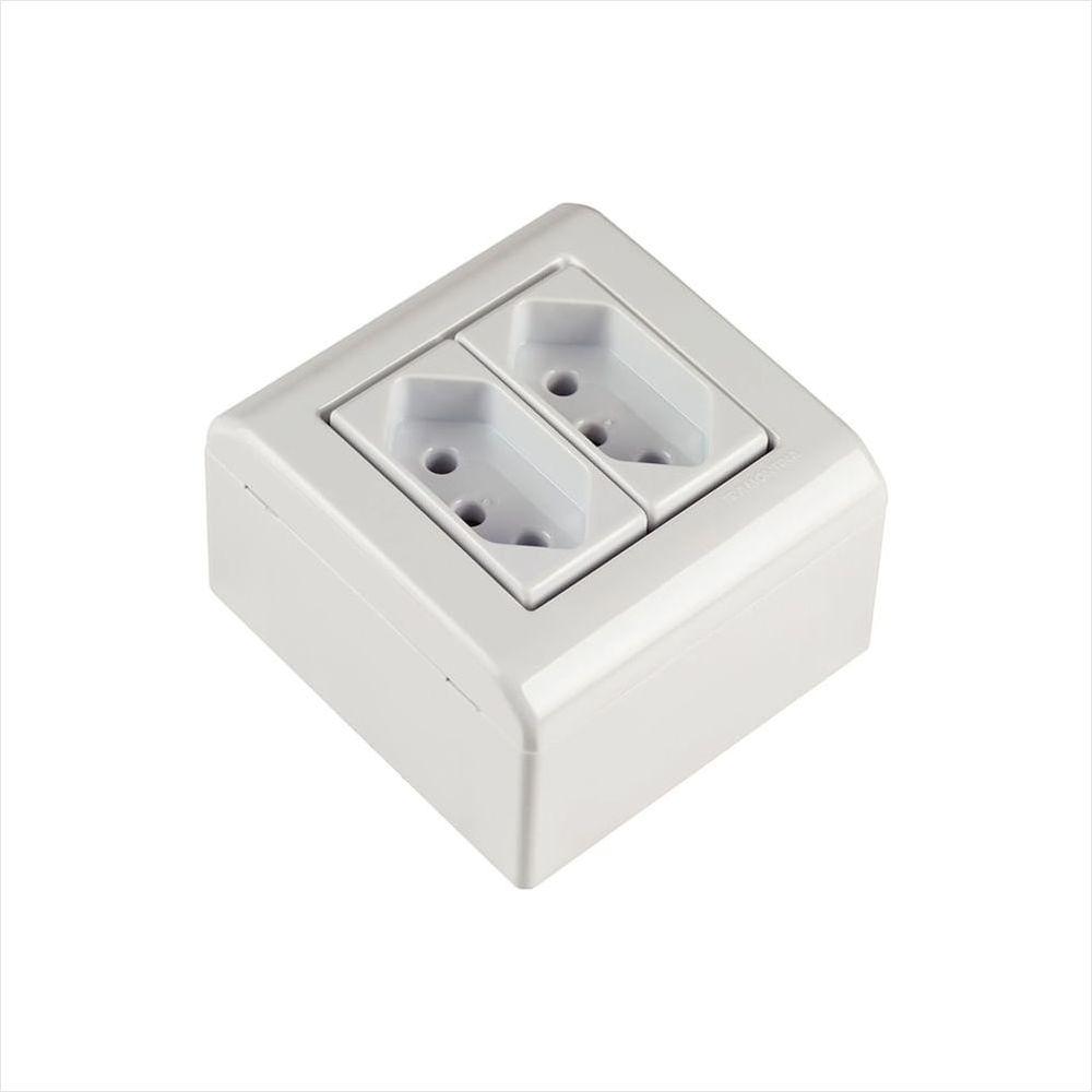 Caixa Com 2 Tomadas 2P+T 10A/250V - 3