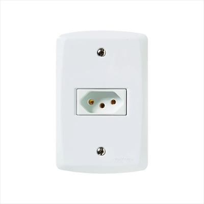 Conjunto de Tomada 2P+T 10A/250V Lux2 Branco Tramontina