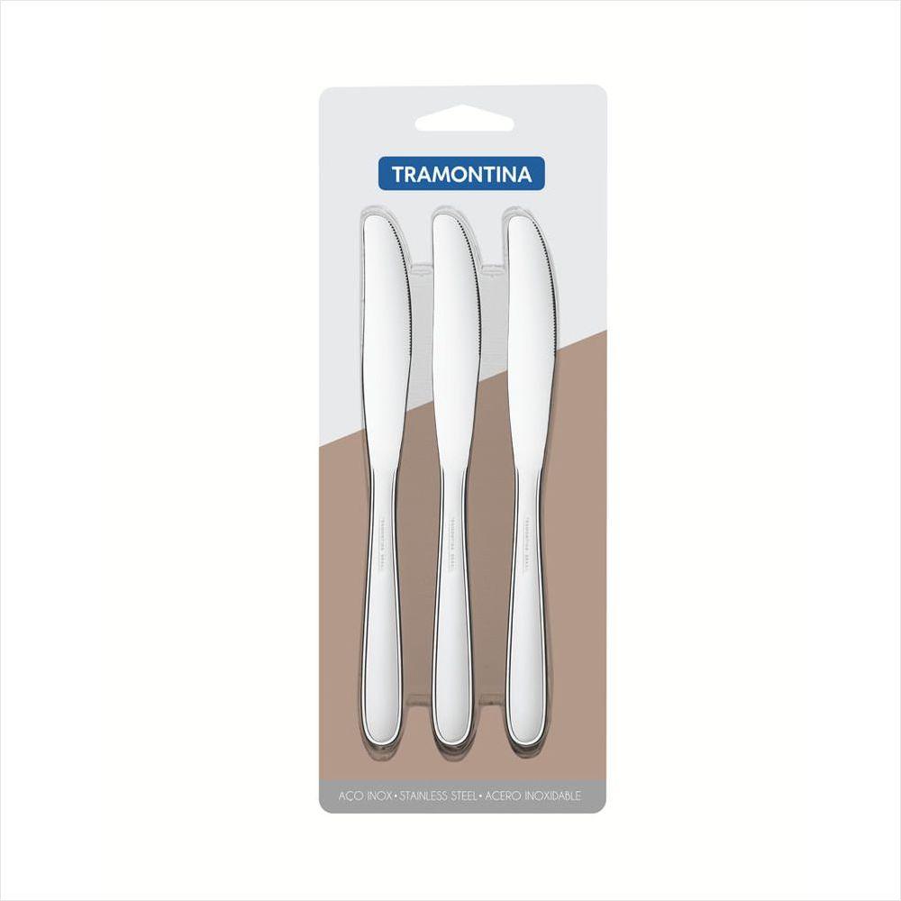 Jogo de Faca Sobremesa Aço Inox 3 Peças - 1