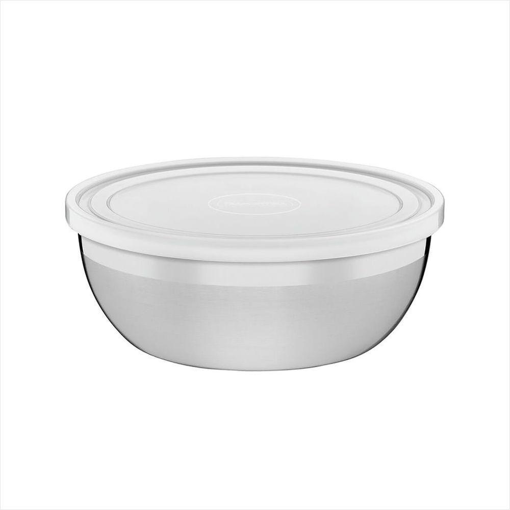 Pote Redondo Aço Inox Com Tampa - 1