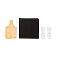 Conjunto Em Bambu Com 4 Copos Para Dose - 5 Peças - 1