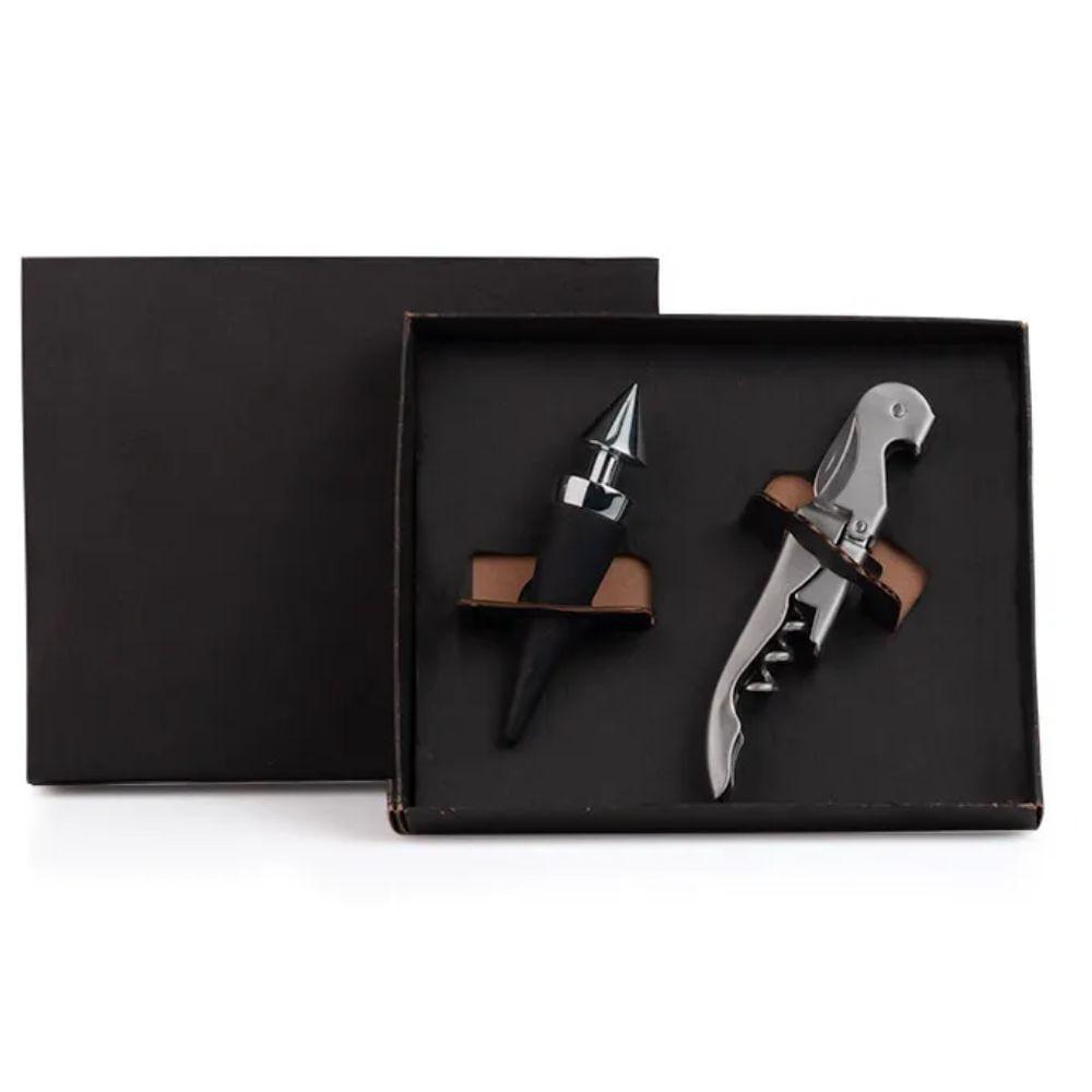 Abridor Saca-Rolhas E Tampão Em Metal - 1