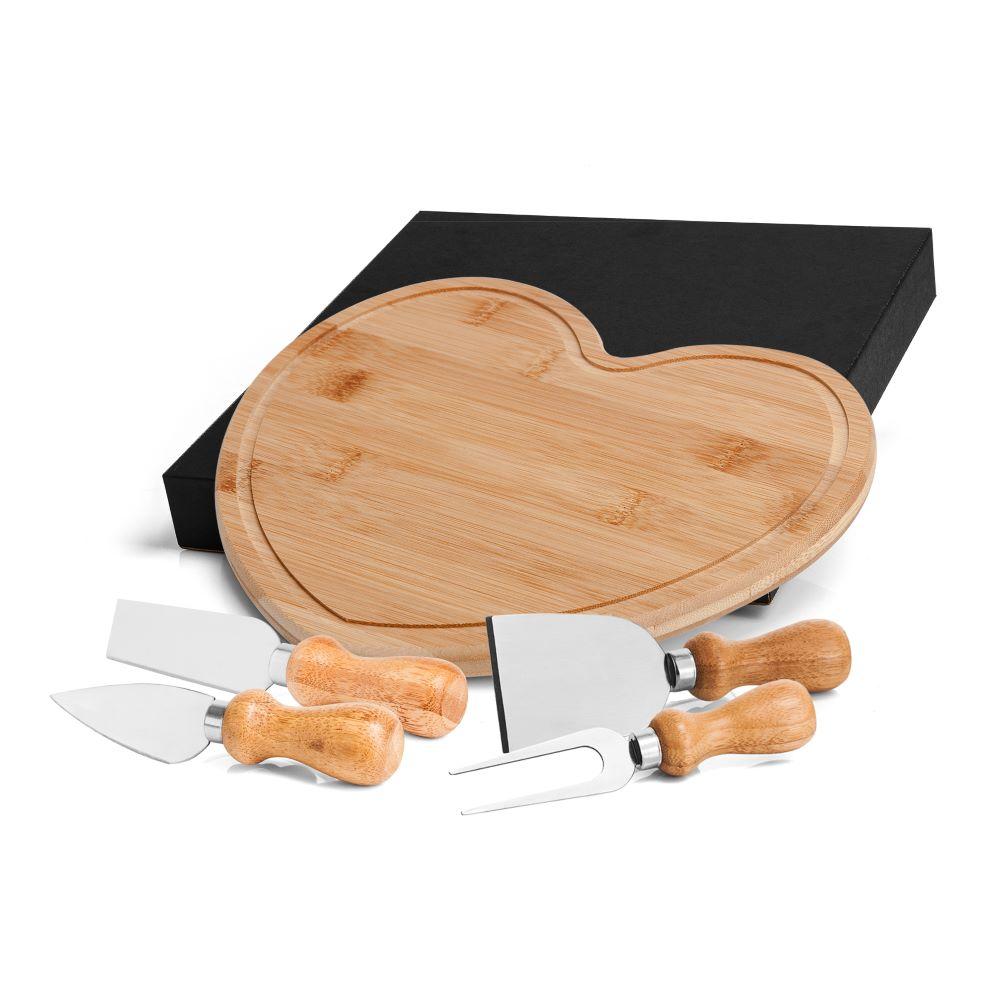 Conjunto para Queijo em Bambu Madeira e Inox - 5 Peças - 1