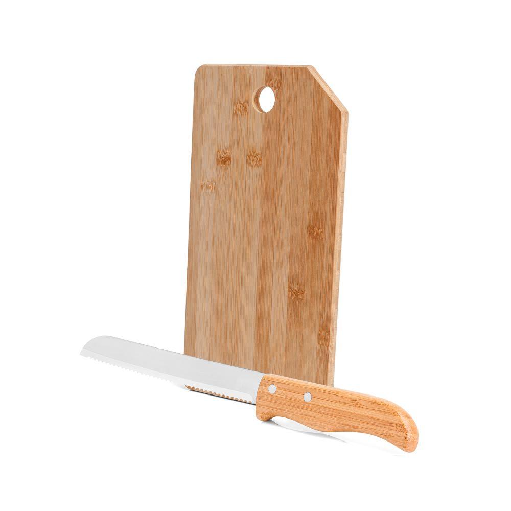 Conjunto Para Cozinha Em Bambu/Inox - 2 Pçs Welf - 1