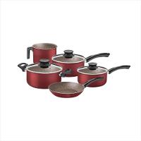 Jogo de Panelas Alumínio 5 peças Paris Vermelho Tramontina - 1
