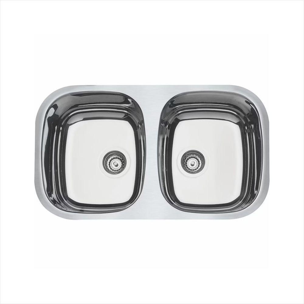 Cuba Dupla Retangular Aço Inox Alto Brilho 77X45 Tramontina - 1